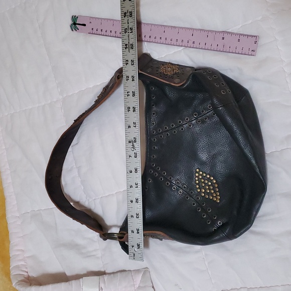 Betsey Johnson Black Studded Hobo Bag - Picture 10 of 16